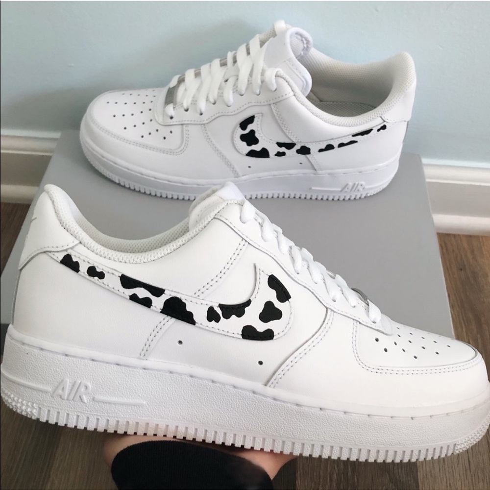 ⚡️Custom Nike Air Force 1 Shoes (Cow Print)⚡️